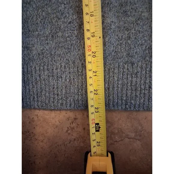 Mens Cashmere 1/4 Zip Sweater Size Medium Elbow Pads - Picture 3 of 6